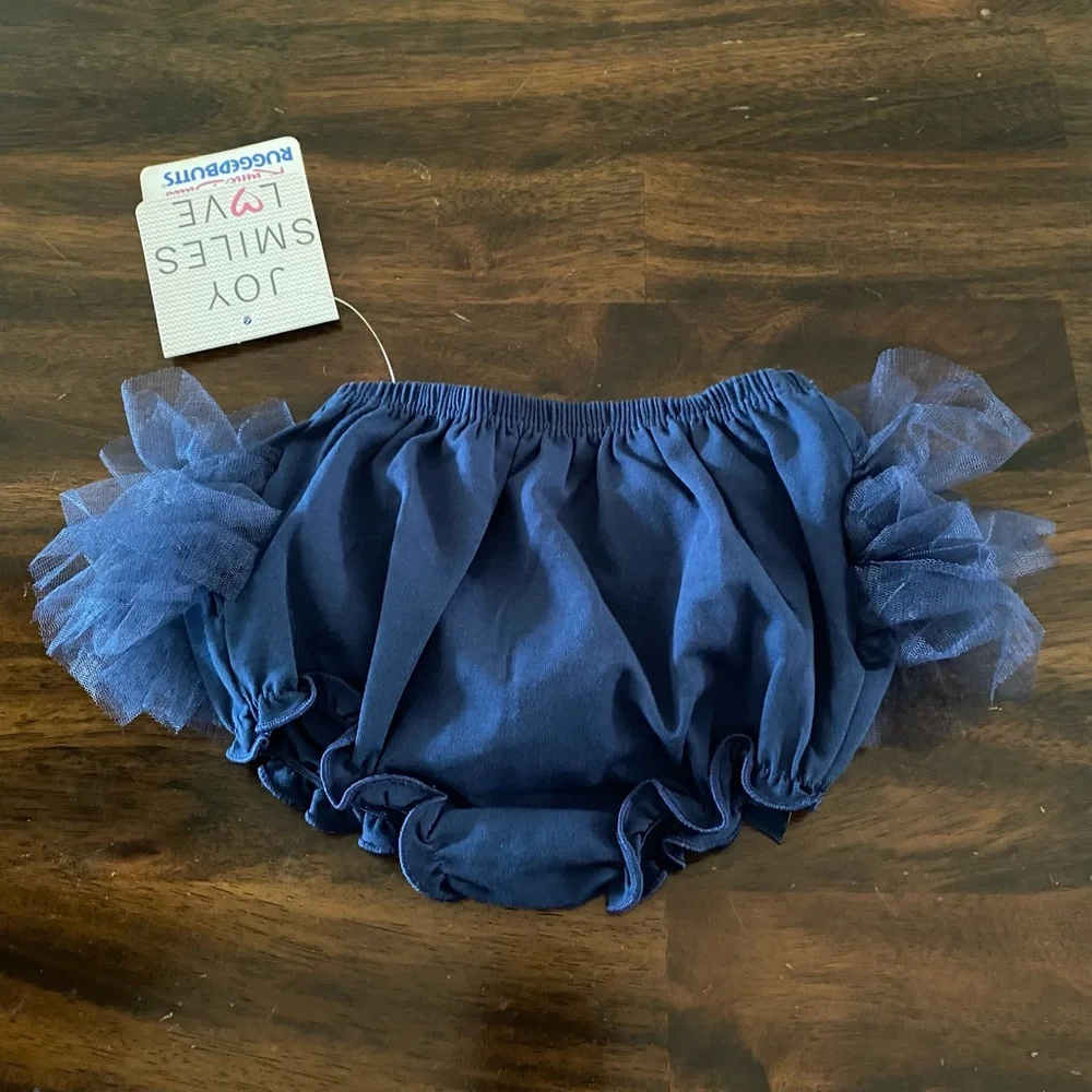 Ruffle Butts Midnight Blue Tulle Diaper Cover